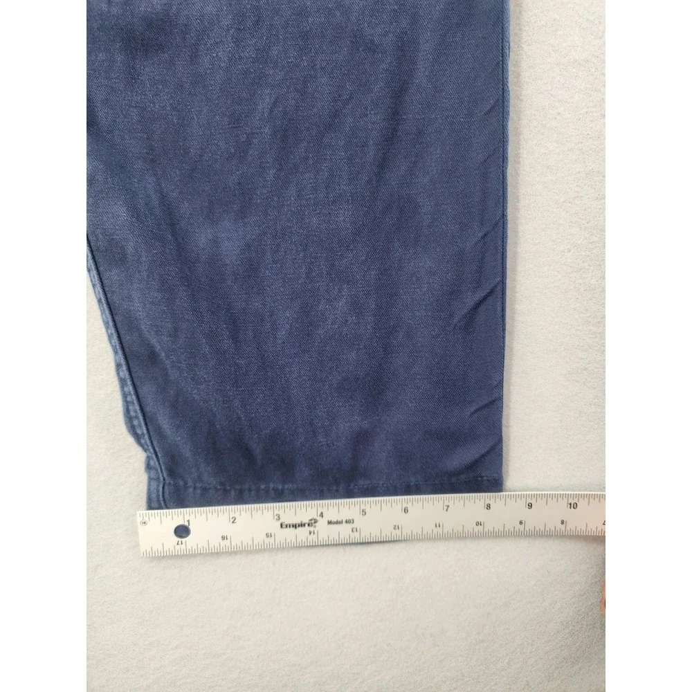 Banana Republic XXL Blue Lyocell Linen Cotton Pull On Utility Cropped Pants New